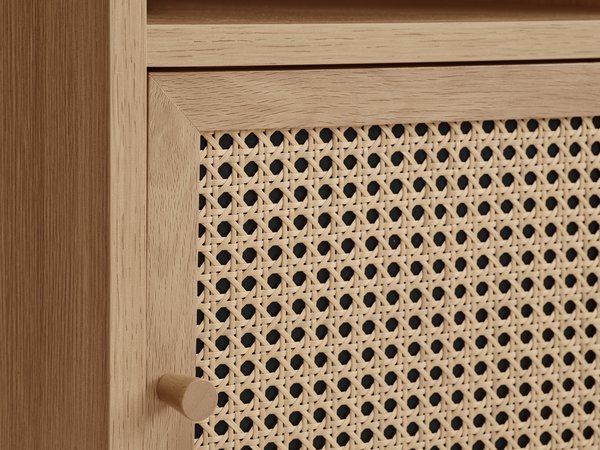 Sängbord HALMSTAD 1 dörr konstrotting/ekfärgad