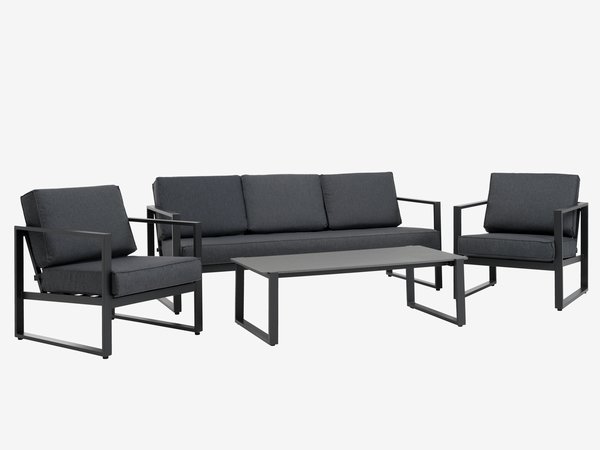 Комплект меблів для відпочинку VONGE 5м чорний