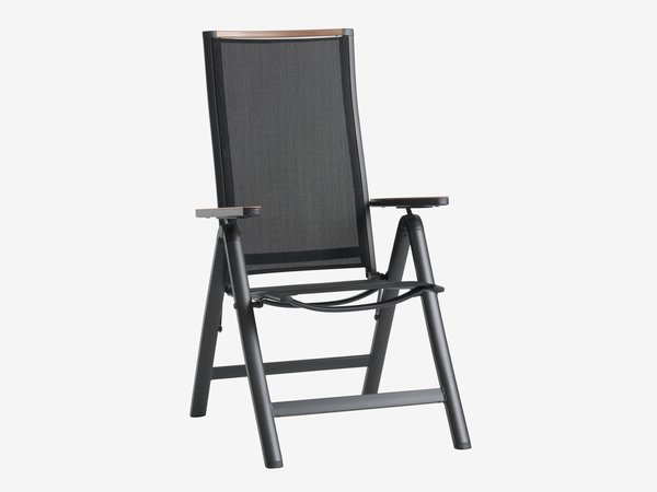 Καρέκλα ανακλινόμενη BREDSTEN μαύρο