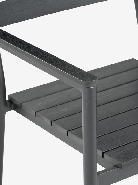 MADERUP D90 stół + 4 PADHOLM krzesło czarny