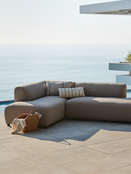 Lounge-Sofa VEDBY 5 Personen wetterbeständig beige