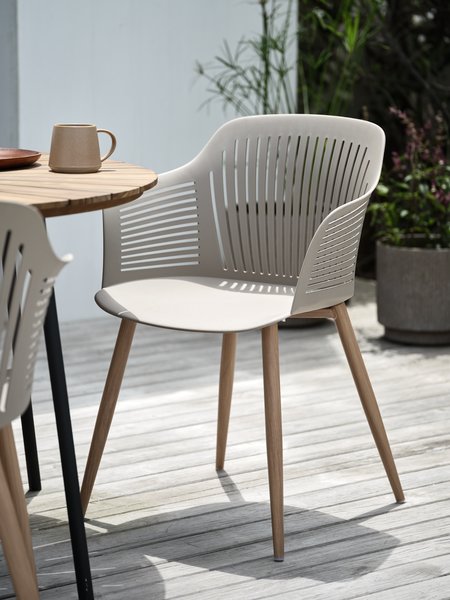 Chaise de jardin VANTORE sable foncé