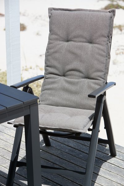 Garden cushion recliner chair HOPBALLE dark sand