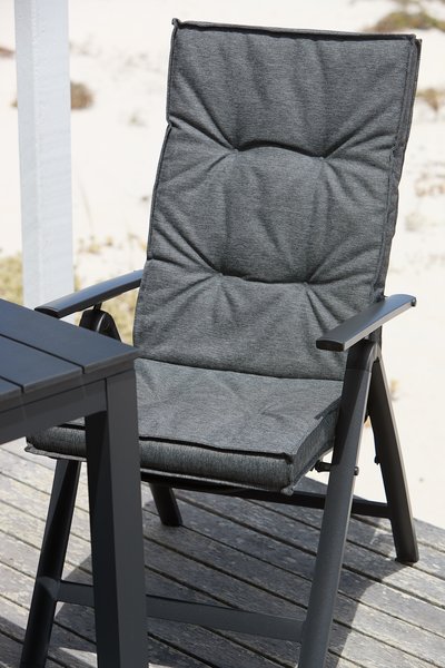 Garden cushion recliner chair REBSENGE dark grey