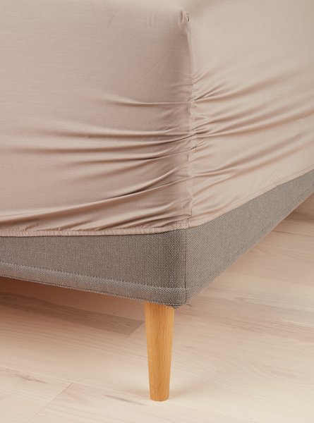 Fitted sheet VIVIAN Single dark sand