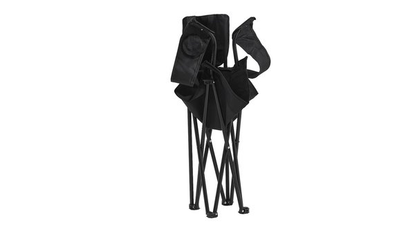 Silla de camping HALDBAKKEN negro