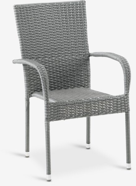 Chaise empilable GUDHJEM gris