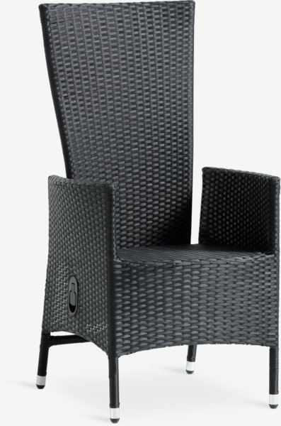 Chaise inclinable SKIVE noir