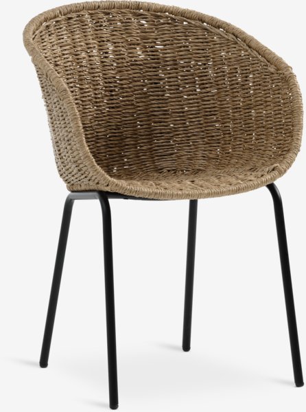 FUGLSAND Ø120 bord hårdttræ + 4 TUERNE stole natur