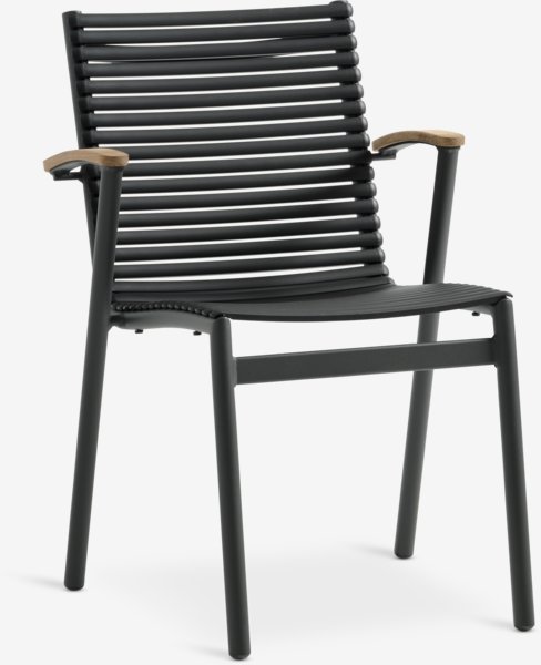 Stacking chair SADBJERG black