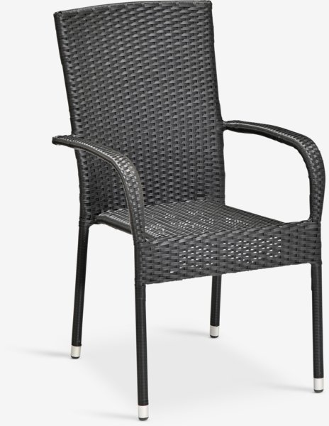 Chaise empilable GUDHJEM noir