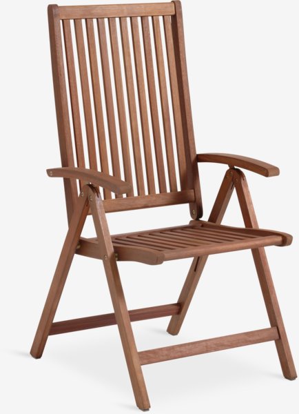 Sedia reclinabile KAMSTRUP legno duro