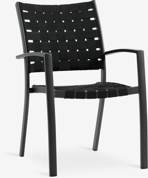 Chaise empilable JEKSEN noir