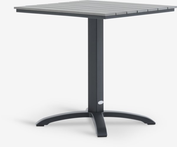 HOBRO L70 tafel grijs + 2 JEKSEN stoelen zwart