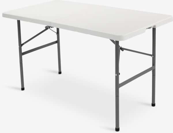 Tavolo pieghevole HOLMEN P60xL121 cm bianco