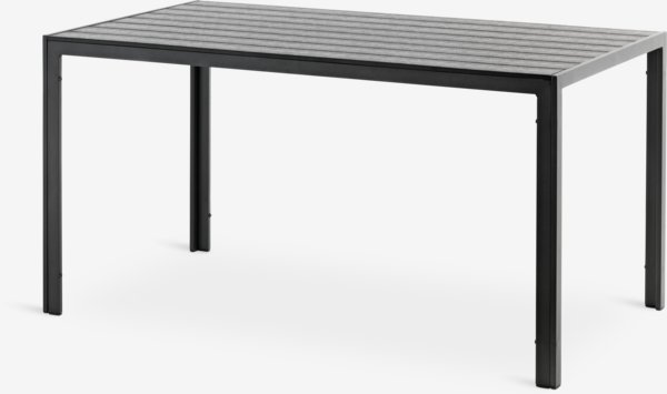 Záhradný stôl JERSORE Š80xD140 čierna
