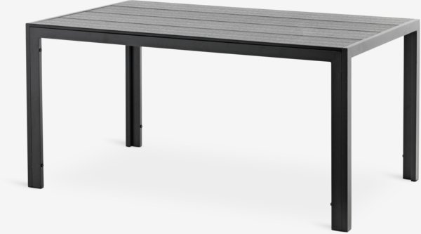 MADERUP L150 tafel + 4 AJSTRUP stoelen zwart