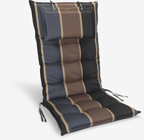 Cojín de jardín para silla reclinable AKKA marrón