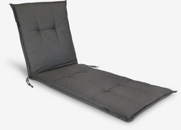 Cushion sun lounger BENNEBO black/grey