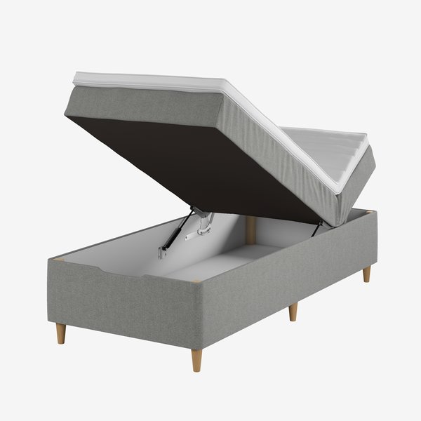 Boxspring 80x200 GOLD C40 opbergruimte grijs-31