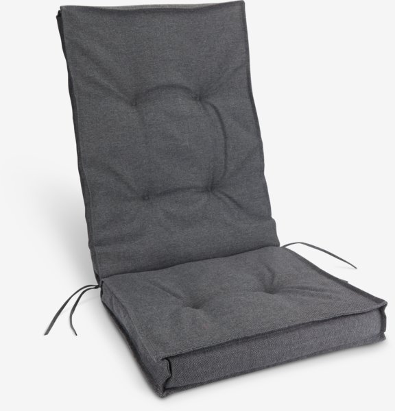 Garden cushion recliner chair REBSENGE dark grey