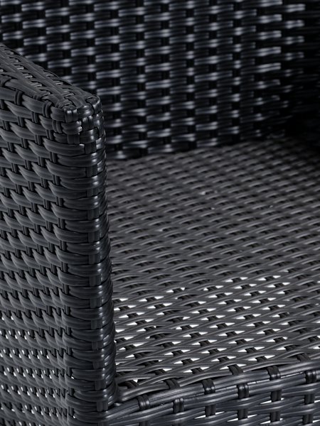 NESSKOGEN D210 stôl hnedá + 4 AIDT stolička čierna
