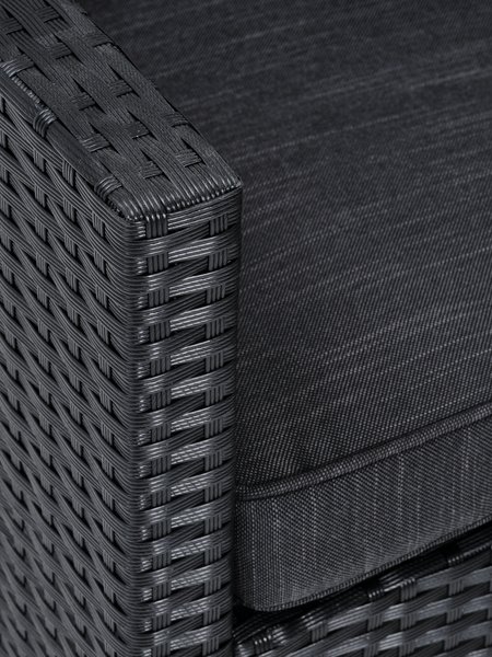 Loungeset VEN 4-persoons zwart