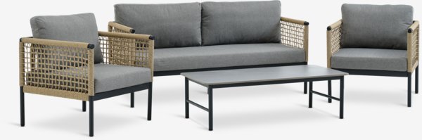 Комплект мебели BAMLE 4.5 места бързосъхнещ сив
