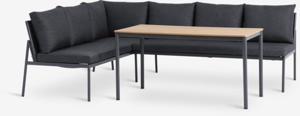 Комплект мебели HAFJELL 6 места черно