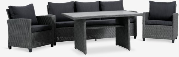 Set lounge THISE 5 posti grigio