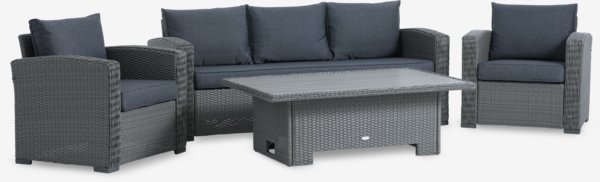 Set lounge STAVERN 5 posti grigio