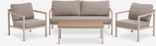 Set lounge BEJSTRUP 4 posti beige