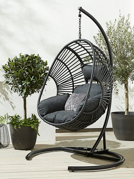 Hanging chair GJERN W118xH184xD106 black