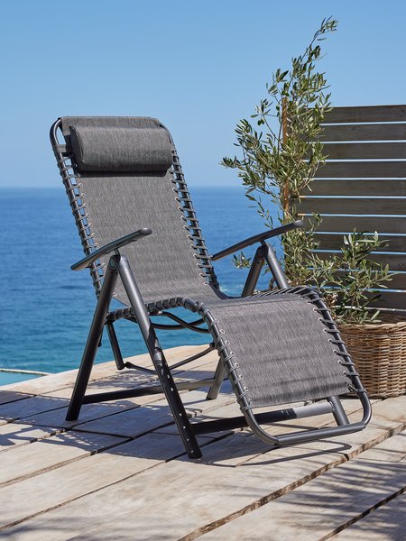 Chaise relax MAKHOLM gris