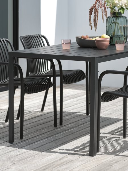 Table de jardin JERSORE L80xL140 noir