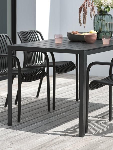 Garden table JERSORE W80xL140 black