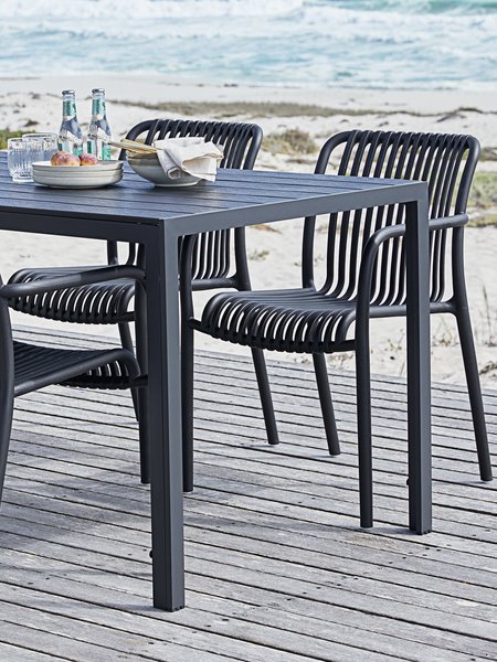Table de jardin JERSORE L80xL140 noir