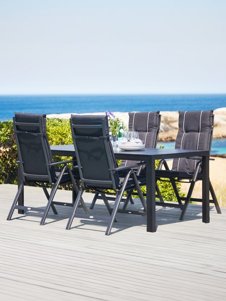 MADERUP L205 table + 4 LOMMA chair black