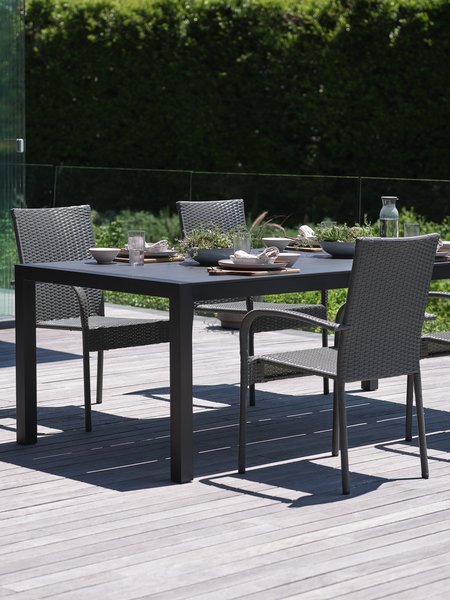 HAGEN L214 table + 4 GUDHJEM chair grey