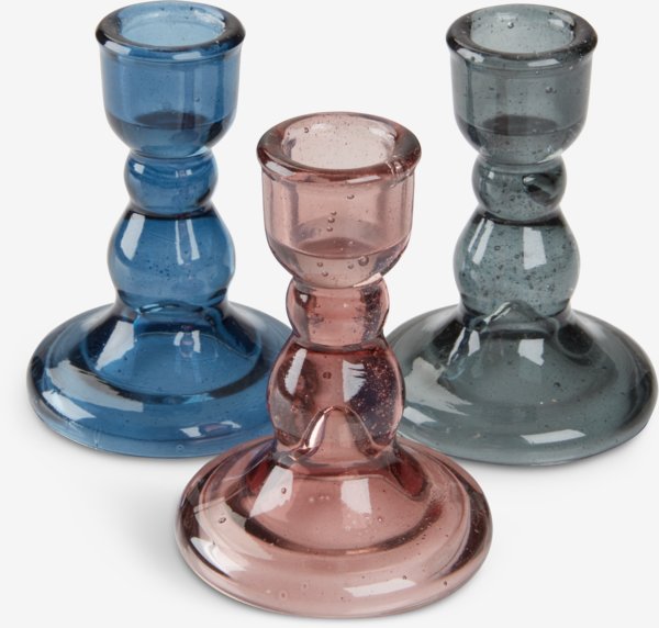 Candlestick TORLEK D7xH9cm assorted