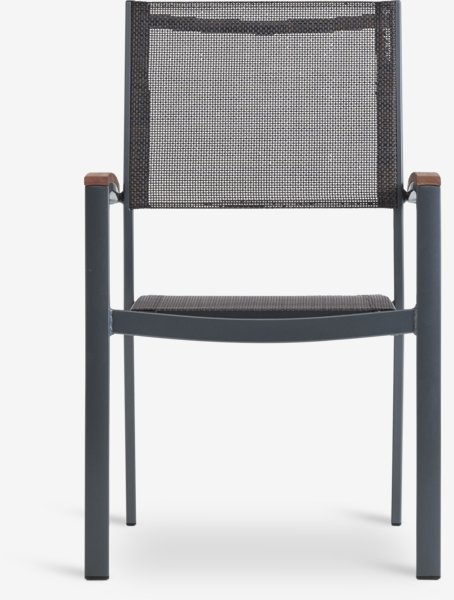Stohovateľná stolička MADERNE sivá