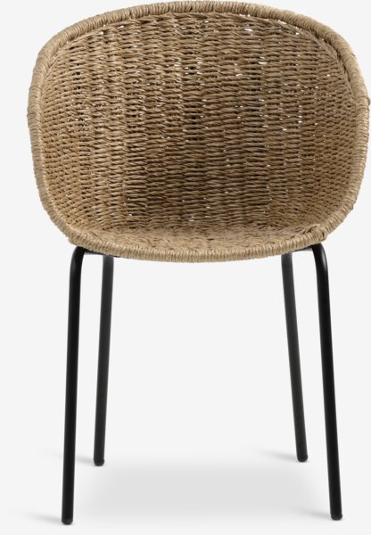 FUGLSAND Ø120 bord hårdttræ + 4 TUERNE stole natur