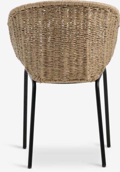 FUGLSAND Ø120 bord hårdttræ + 4 TUERNE stole natur