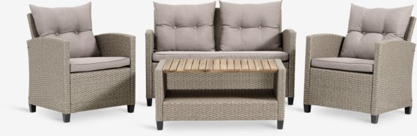 Loungeset VEN 4-sits natur