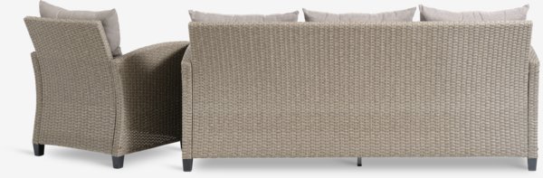 Bašt. garnitura VEN 4 osobe s produžetkom natur