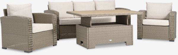 Lounge-Set STAVERN 5 Personen natur