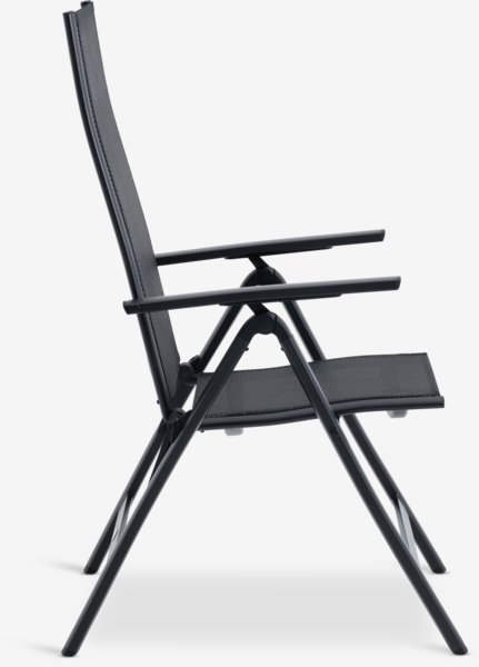 HESTEHAVE L205/275 table + 4 LOMMA chaises noir