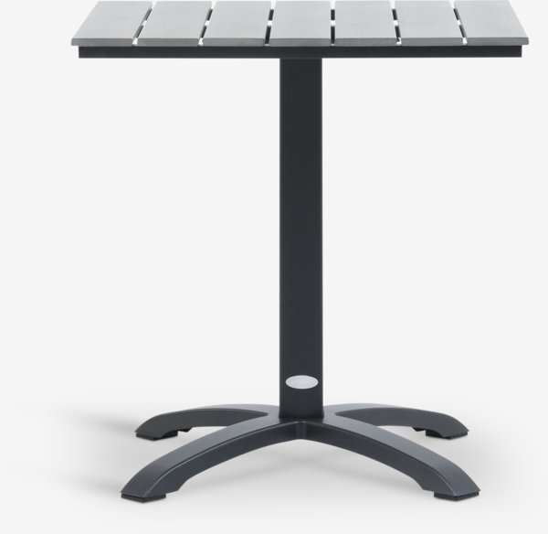 HOBRO L70 table gris + 2 AIDT chaises noir