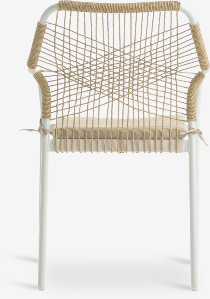 Rakásolható kerti szék FASTRUP fehér