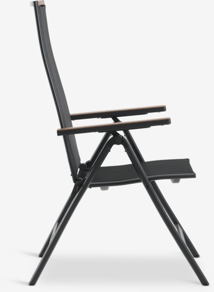 Silla reclinable BREDSTEN negro